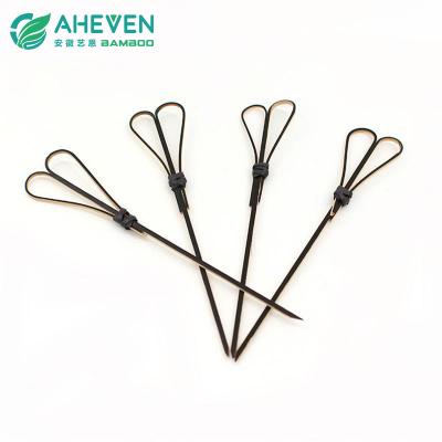 Disposable bamboo Black Heart Pick factory