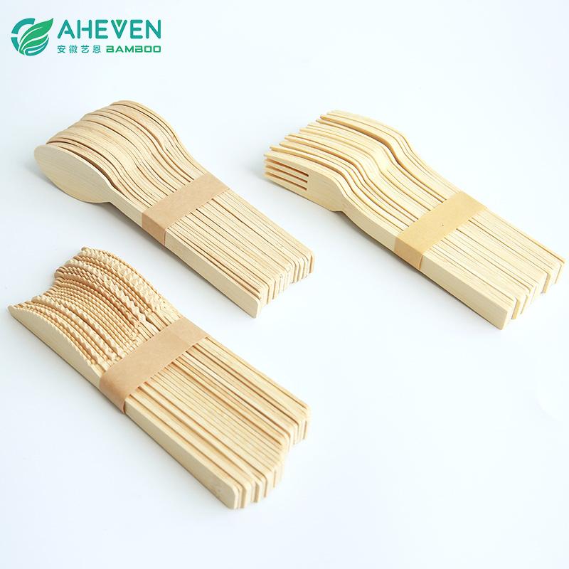 170 mm bamboo knife fork spoon cutlery set